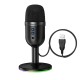 Мікрофон провідний настільний Hoco L25 right USB desktop microphone Black