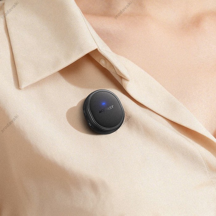 Бездротовий мікрофон ACEFAST R1 wireless lavalier microphones AI Type-C 2 мікрофона Black