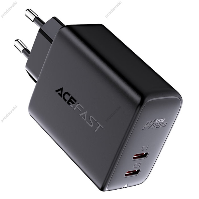 Мережевий зарядний пристрій ACEFAST A9 Fast Charge Wall Charger 40W Black
