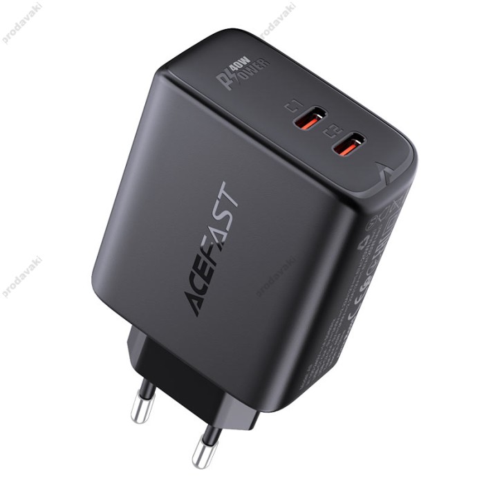 Мережевий зарядний пристрій ACEFAST A9 Fast Charge Wall Charger 40W Black