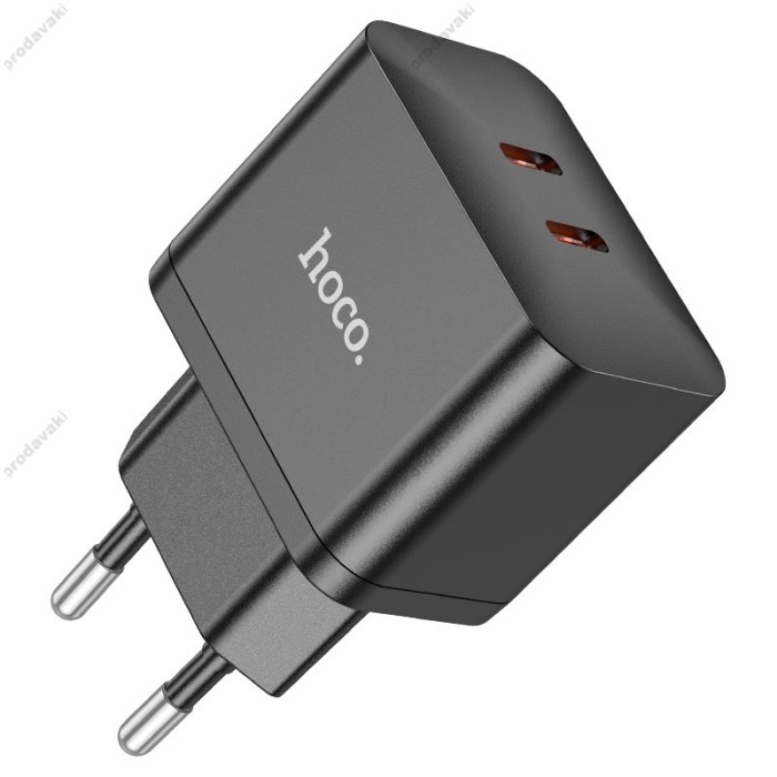 Мережевий зарядний пристрій HOCO N29 Triumph charger Lightning cable 35W Black