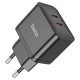 Мережевий зарядний пристрій HOCO N29 Triumph charger Lightning cable 35W Black