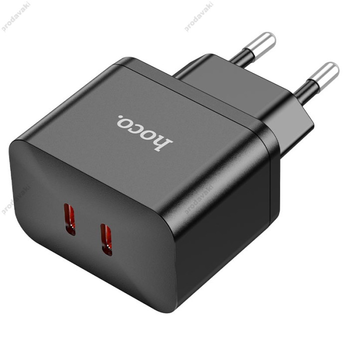 Мережевий зарядний пристрій HOCO N29 Triumph charger Lightning cable 35W Black
