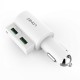 Автомобільний зарядний пристрій розгалужувач Ldnio CM10 2USB 4.2A White