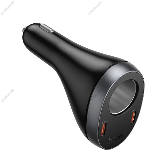 Автомобільний зарядний пристрій розгалужувач HOCO Z61A Correct cigarette lighter car charger 60W Black