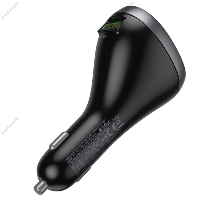 Автомобільний зарядний пристрій розгалужувач HOCO Z61A Correct cigarette lighter car charger 60W Black