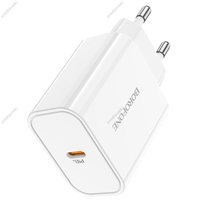 Мережевий зарядний пристрій BOROFONE BA57A Easy Speed single port charger 20W White