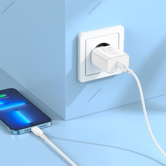 Мережевий зарядний пристрій Borofone BA71A Power single port charger 20W White