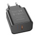 Мережевий зарядний пристрій Borofone BA71A Power single port charger Lightning cable 20W Black