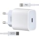 Мережевий зарядний пристрій XO L77 Fast charger with Lightning cable 20W White