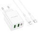 Мережевий зарядний пристрій Borofone BA70A Home Charger Lightning cable 20W White