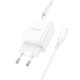 Мережевий зарядний пристрій Borofone BA70A Home Charger Lightning cable 20W White