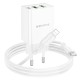 Мережевий зарядний пристрій Borofone BA70A Home Charger Lightning cable 20W White