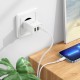 Мережевий зарядний пристрій Borofone BA70A Home Charger Lightning cable 20W White