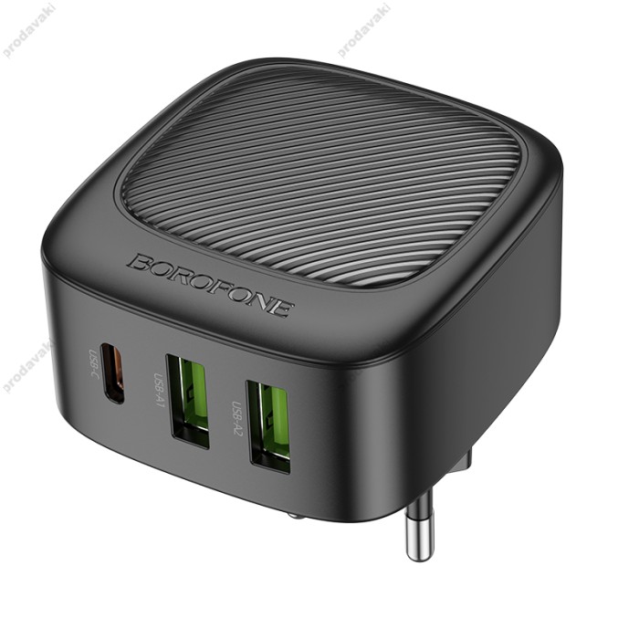 Мережевий зарядний пристрій Borofone BAS23A Lucky PD charger 30W Black