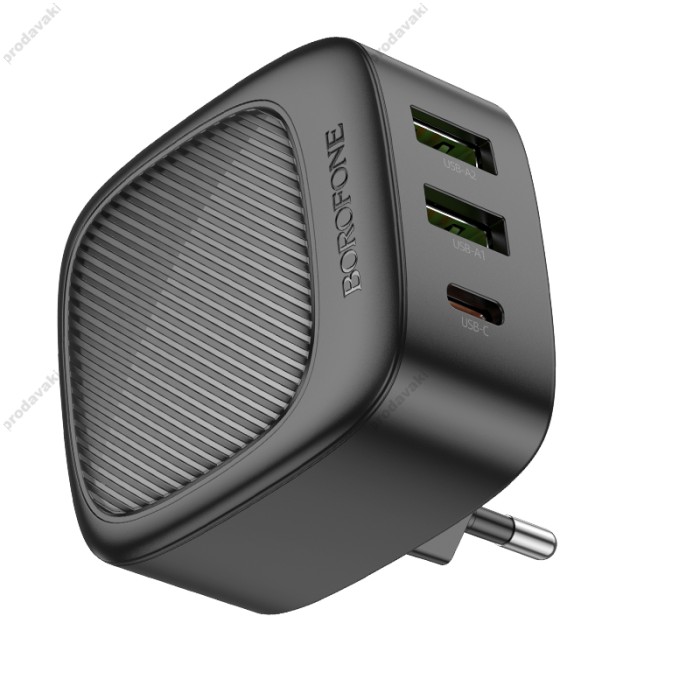 Мережевий зарядний пристрій Borofone BAS23A Lucky PD charger 30W Black