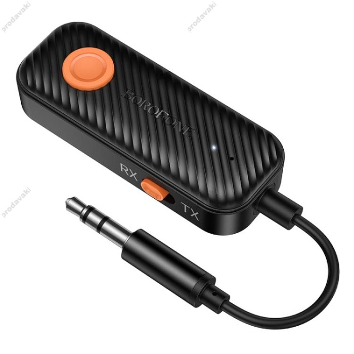 Автомобільний Bluetooth адаптер Borofone BC62 Walker AUX BT audio receiver 5.4 Black
