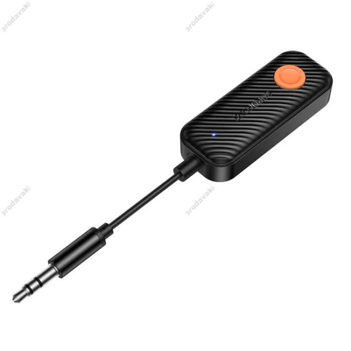 Автомобільний Bluetooth адаптер Borofone BC62 Walker AUX BT audio receiver 5.4 Black