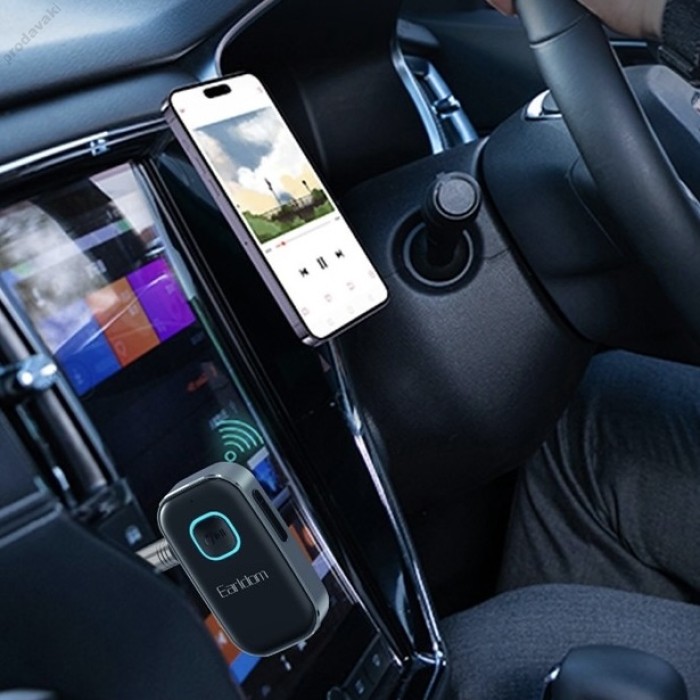Автомобільний Bluetooth адаптер Earldom ET-BR04 Audio Receiver Black