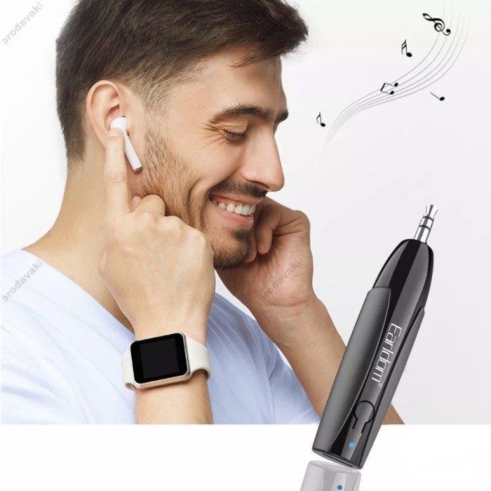 Автомобільний Bluetooth адаптер Earldom ET-M68 Audio Receiver Black