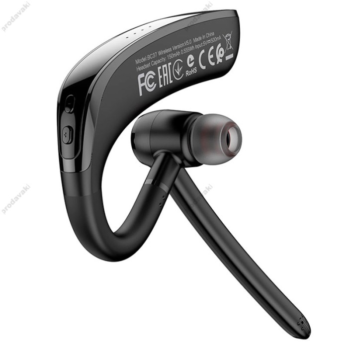 Бездротова Bluetooth гарнітура BOROFONE BC37 Imperor business headset BT 5.1 Black