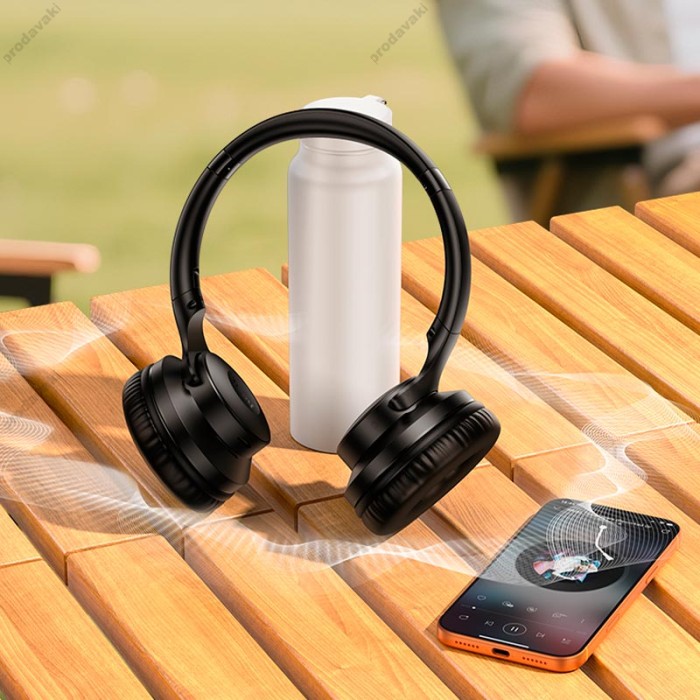 Бездротові Bluetooth навушники Hoco W71 Cool sound headphones BT 6.0 Black
