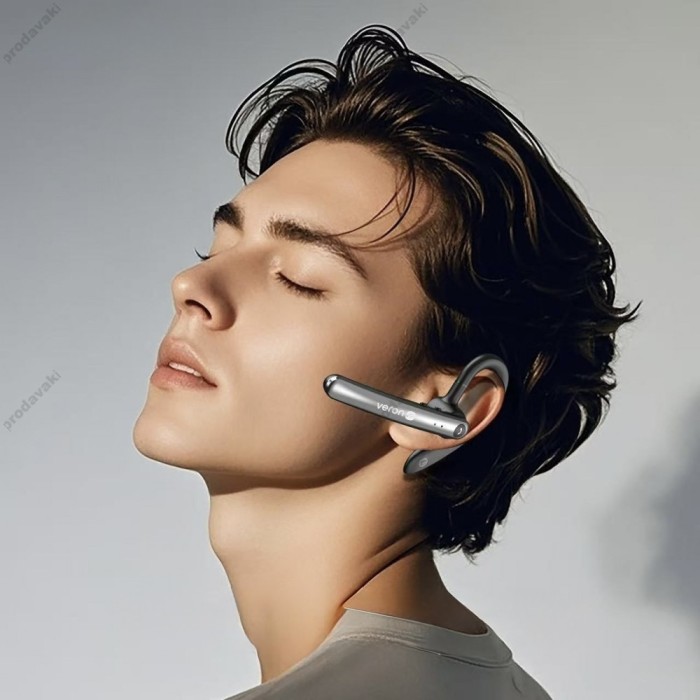 Бездротова Bluetooth гарнітура Veron B19 headset BT 5.4 Black