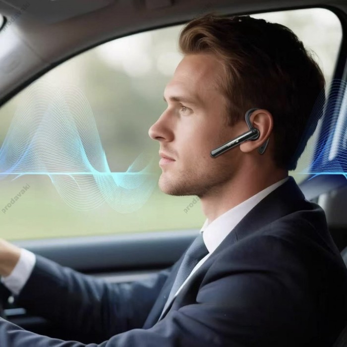 Бездротова Bluetooth гарнітура Veron B19 headset BT 5.4 Black