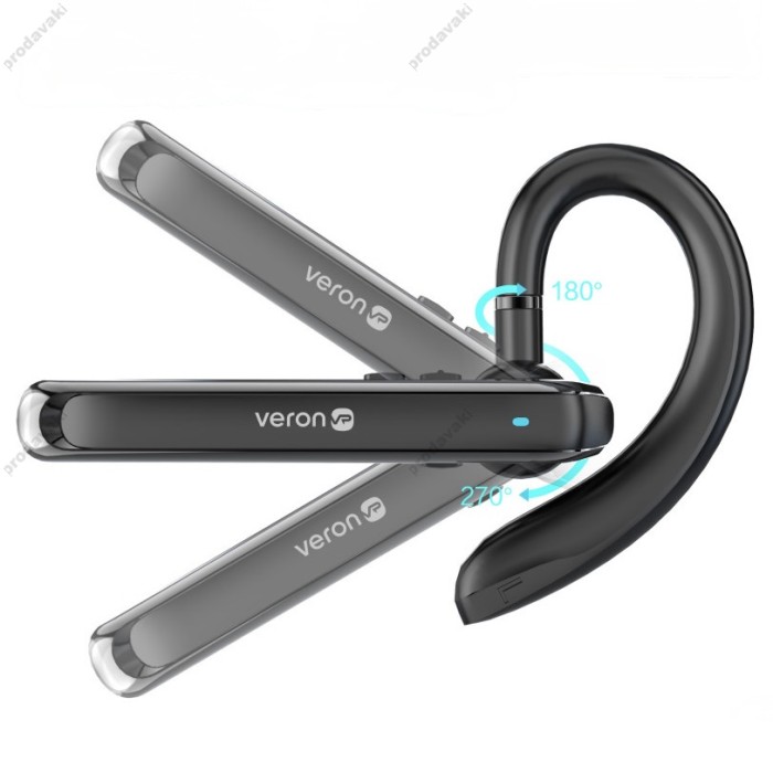 Бездротова Bluetooth гарнітура Veron B73 headset BT 5.2 Black
