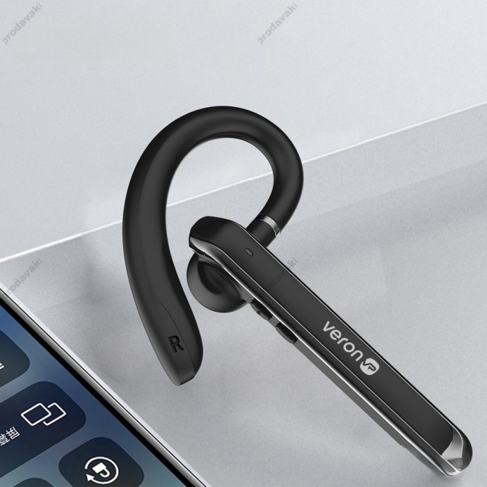 Бездротова Bluetooth гарнітура Veron B73 headset BT 5.2 Black