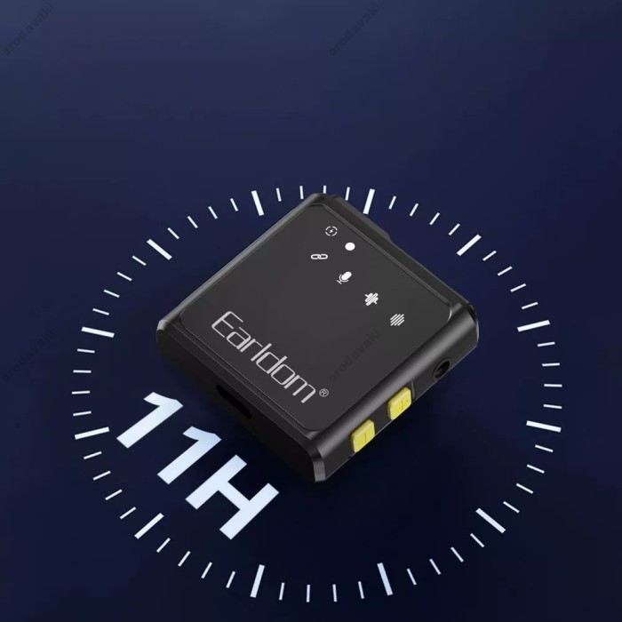 Бездротовий мікрофон Earldom ET-MC10C Wireless Microphone Type-C 2 мікрофона Black