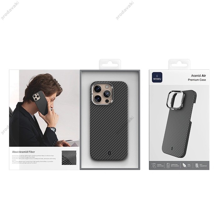 Чохол WiWU ARAMID AIR DCC-206 MagSafe для iPhone 16 Pro Max Black