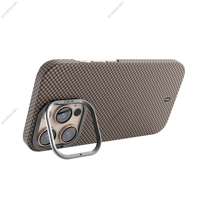 Чохол WiWU DCC-208 ARAMID ARMOR MagSafe для iPhone 16 Pro Max Gold