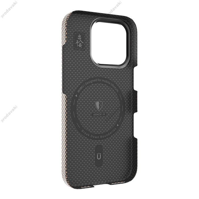 Чохол WiWU DCC-208 ARAMID ARMOR MagSafe для iPhone 16 Pro Max Gold