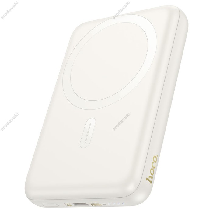 Повербанк портативний акумулятор Power bank Hoco J141 Grace MagSafe магнітний 20W 10000 mAh Milky white