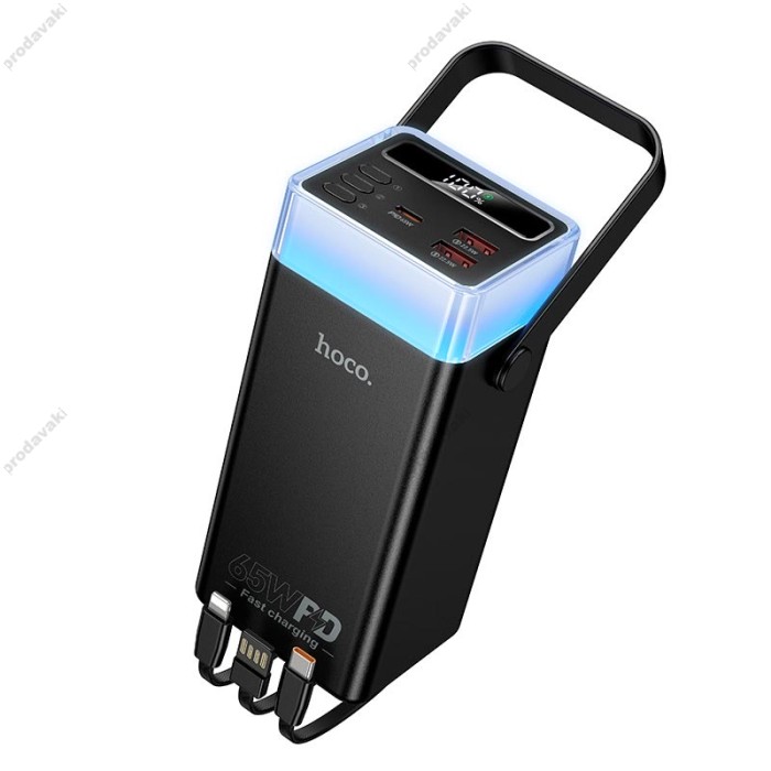 Повербанк портативний акумулятор Power bank Hoco DB103 fully compatible 40000 mAh PD 65W Black