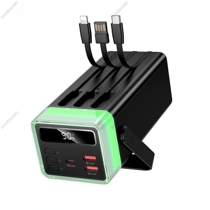 Повербанк портативний акумулятор Power bank Hoco DB103 fully compatible 40000 mAh PD 65W Black
