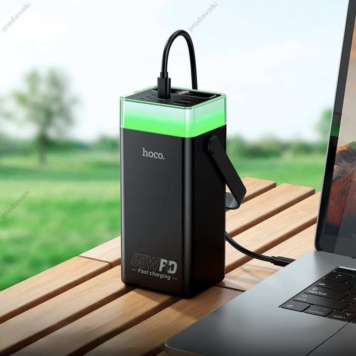 Повербанк портативний акумулятор Power bank Hoco DB103 fully compatible 40000 mAh PD 65W Black