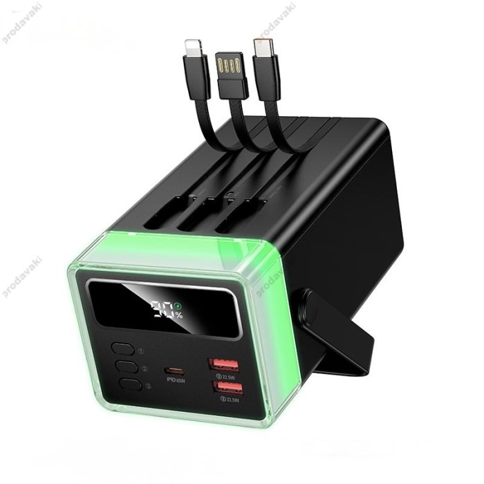 Повербанк портативний акумулятор Power bank Hoco DB103A fully compatible PD 65W 60000mAh Black