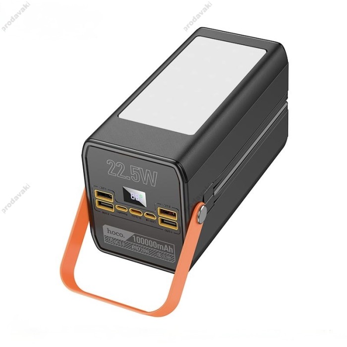 Повербанк портативний акумулятор Power bank Hoco DB49 Action fully 100 000mAh 22.5W Black