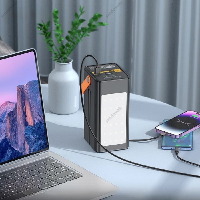 Повербанк портативний акумулятор Power bank Hoco DB49 Action fully 100 000mAh 22.5W Black