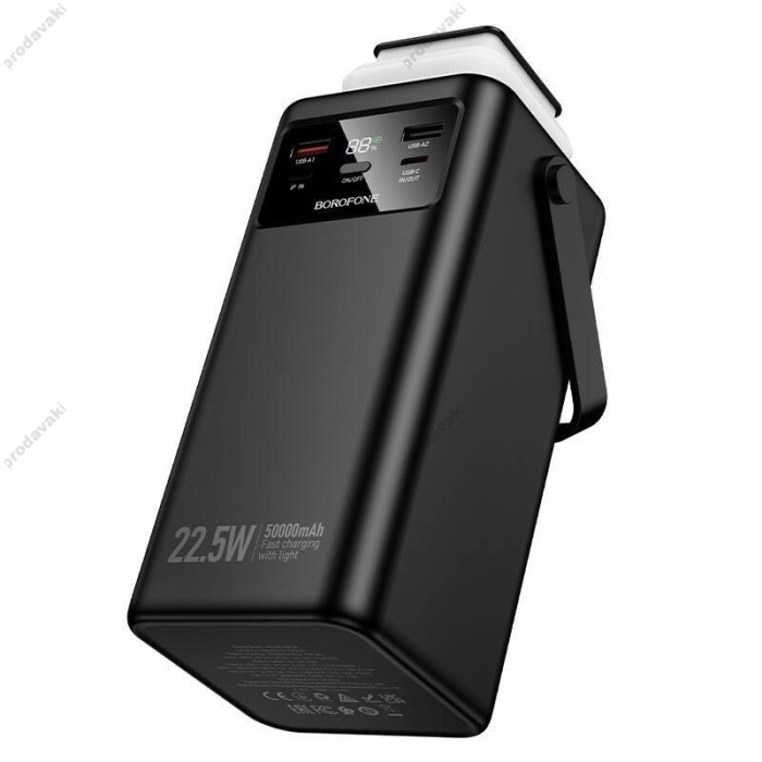Повербанк портативний акумулятор Power bank BOROFONE BJ65A High 22.5W 50000 mAh Black