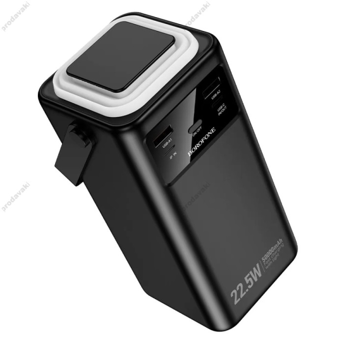 Повербанк портативний акумулятор Power bank BOROFONE BJ65A High 22.5W 50000 mAh Black