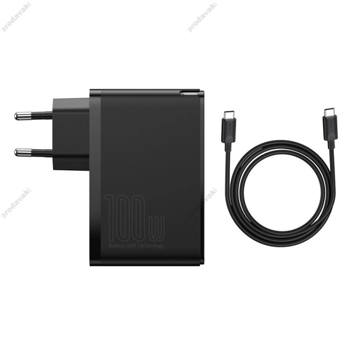 Мережевий зарядний пристрій Baseus GaN2 Pro Quick Charger 2C+2U 100W Black CCGAN2P-L01