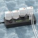 Подовжувач мережевий фільтр Earldom ES-SC11 8U/4P/2C 2m Black