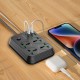 Подовжувач мережевий фільтр Earldom ES-SC25 4U/4P/2C 2m Black