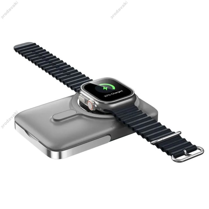 Повербанк портативний акумулятор Power bank Wiwu Wi-P018 Magnetic MagSafe магнітний 10000 mAh Grеy