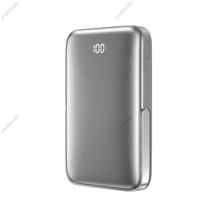 Повербанк портативний акумулятор Power bank Wiwu Wi-P018 Magnetic MagSafe магнітний 10000 mAh Grеy