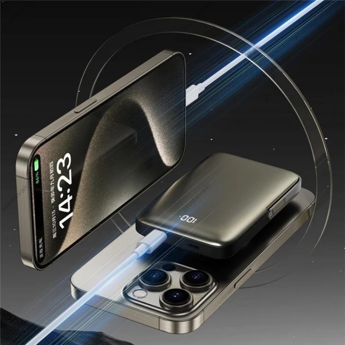 Повербанк портативний акумулятор Power bank Wiwu Wi-P018 Magnetic MagSafe магнітний 10000 mAh Grеy