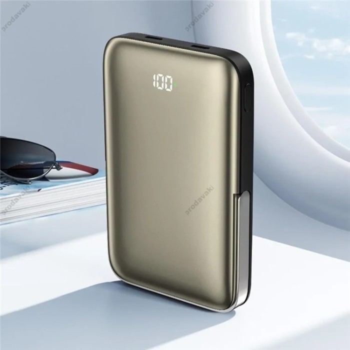 Повербанк портативний акумулятор Power bank Wiwu Wi-P018 Magnetic MagSafe магнітний 10000 mAh Grеy